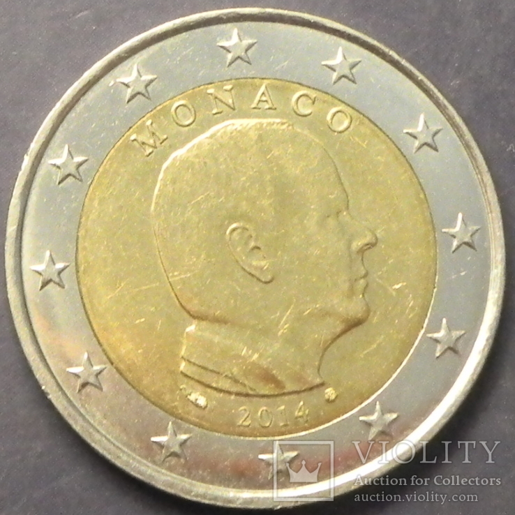 2 євро Монако 2014 рідкісна, фото №2