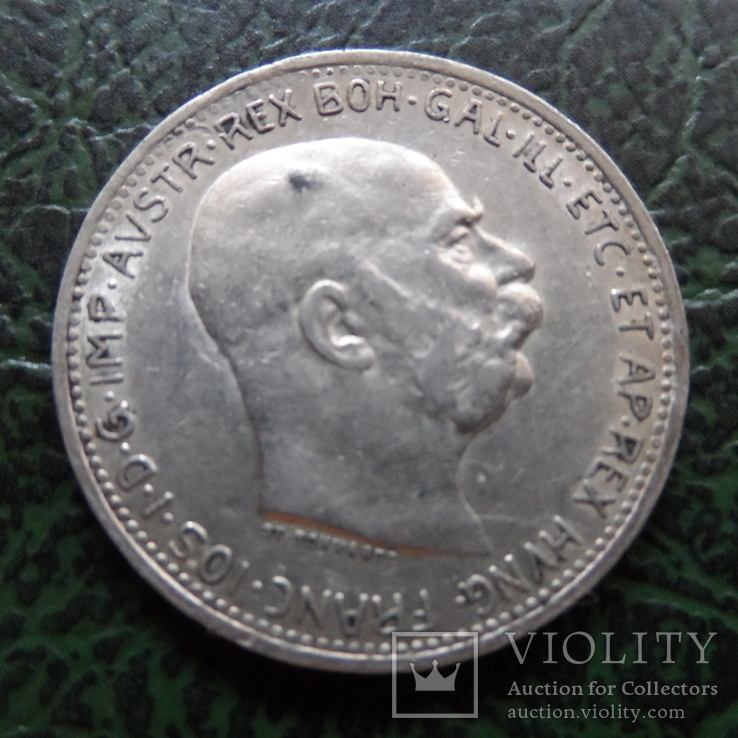1 крона 1914  Австро-Венгрия  серебро    ($6.1.19)~, фото №3