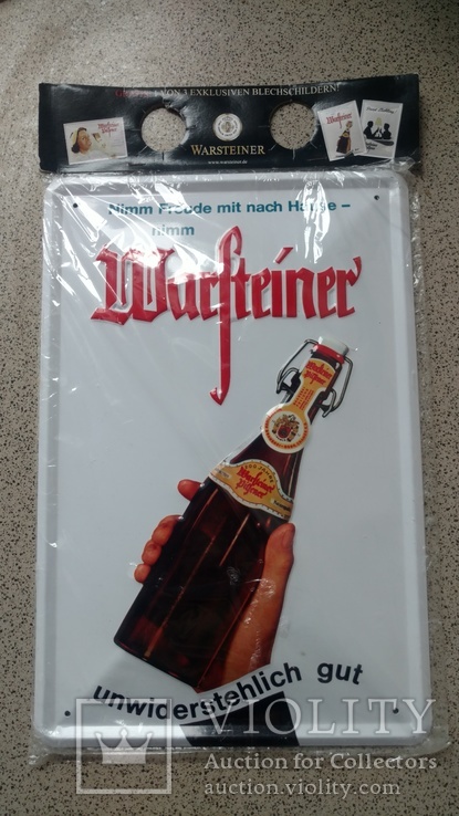 Рекламная табличка пива "Warfteiner".