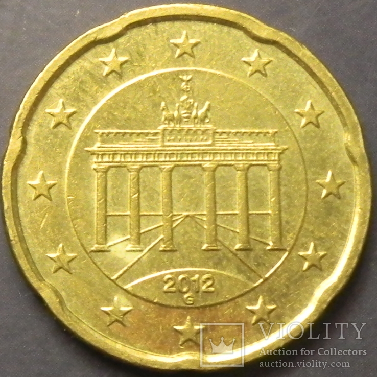 20 євроцентів Німеччина 2012 G, фото №2