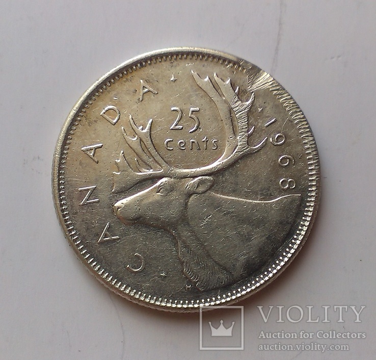 25 центов 1968 года Канада, фото №3