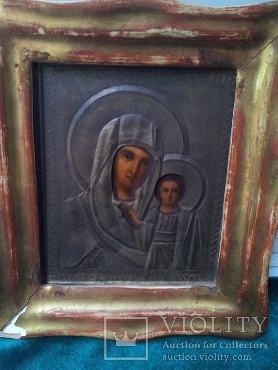 Икона Богородица 16.5см на 18.5см, фото №5