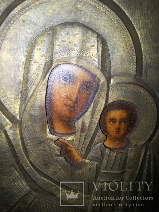Икона Богородица 16.5см на 18.5см, фото №8