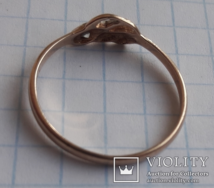 Золотое кольцо 1.29 грамм, фото №3