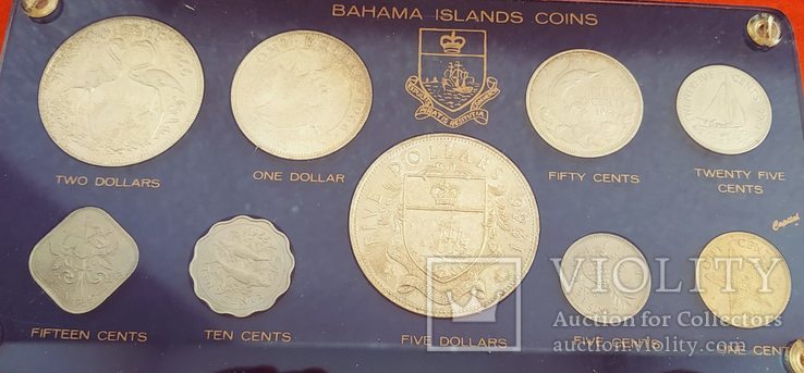 Багамские о-ва 1966 набор АНЦ серебро, фото №2