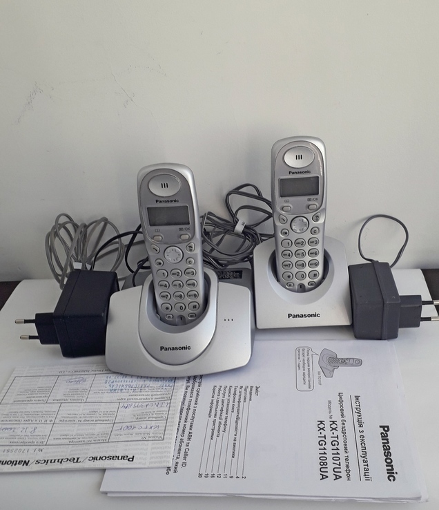 Беспроводной радиотелефон Panasonic KX- TG 1107UA на 2 базы, фото №8