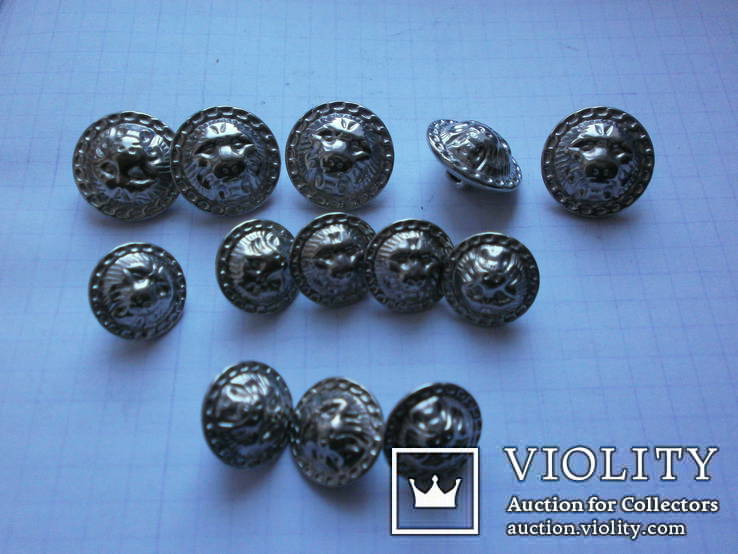 Metal buttons 13 pieces, photo number 3