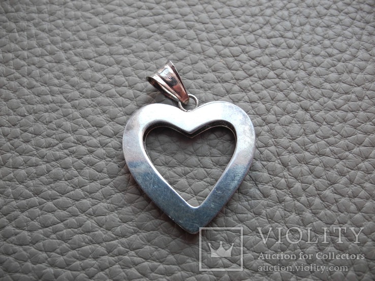 Подвеска серебро 925 пр серце, фото №3