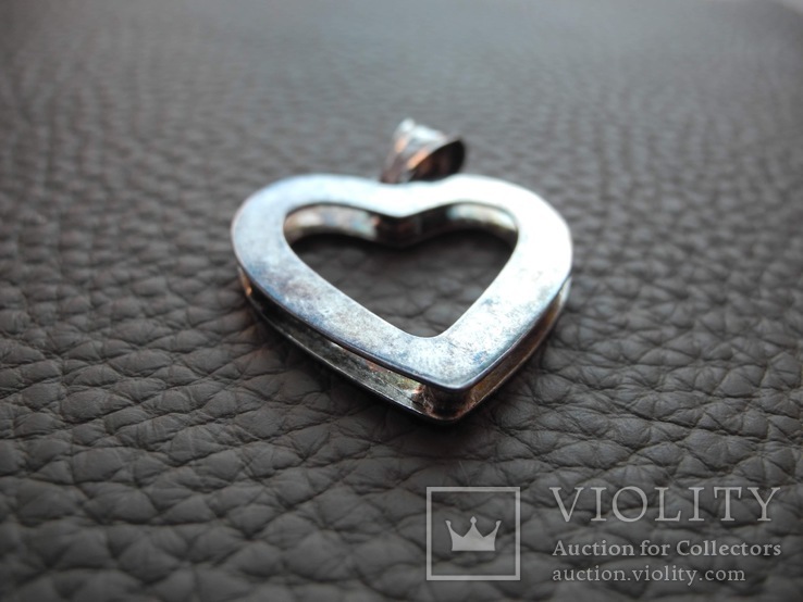 Подвеска серебро 925 пр серце, фото №6