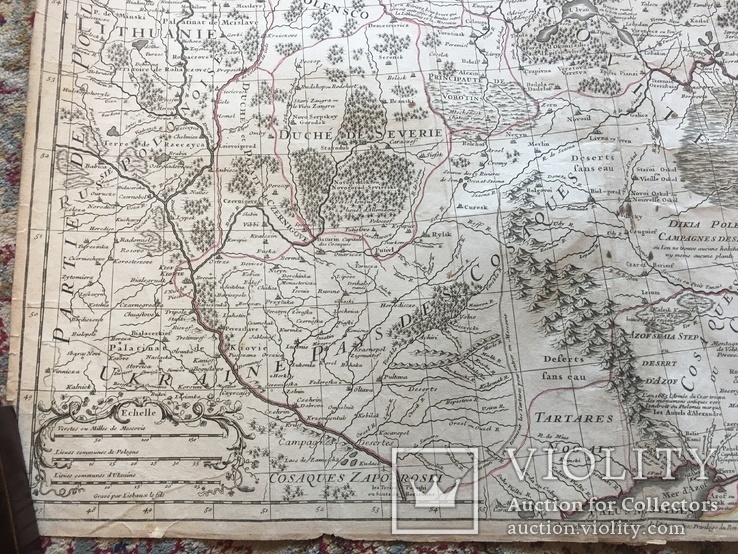 Карта ‘‘Московия’’. Делиль наследники 1780 г. Полный комплект из 2-х карт. 105х70 см, фото №8