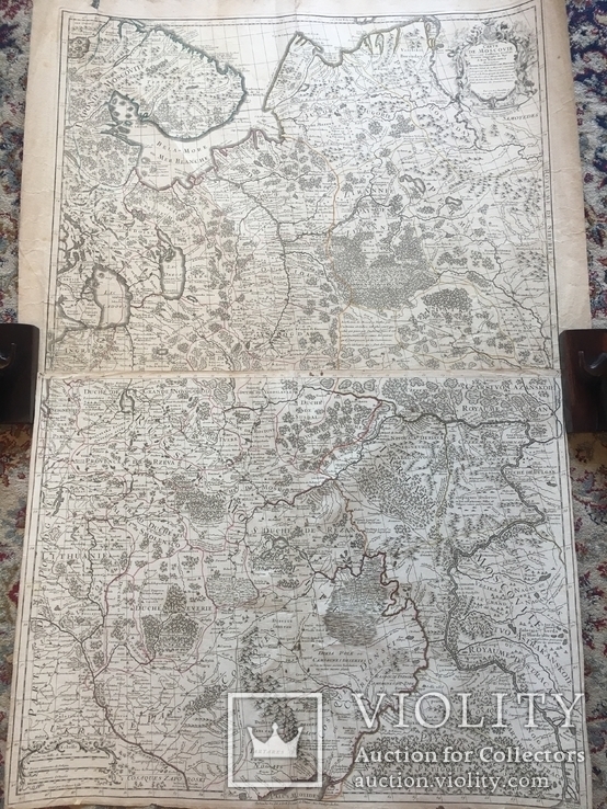 Карта ‘‘Московия’’. Делиль наследники 1780 г. Полный комплект из 2-х карт. 105х70 см, фото №2