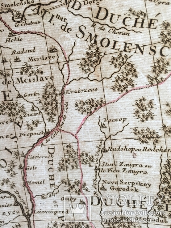 Карта ‘‘Московия’’. Делиль наследники 1780 г. Полный комплект из 2-х карт. 105х70 см, фото №13