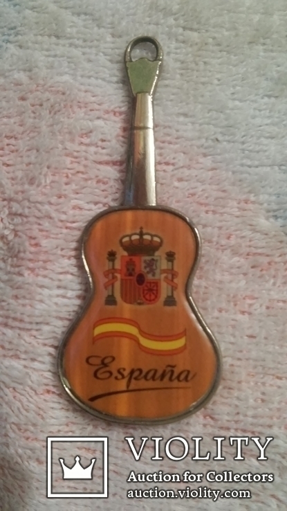 Брелок гитара:"Espana La Cibeles Madrid" 8 cм., фото №5