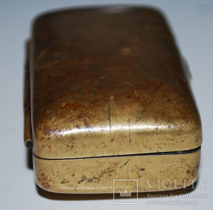 Табакерка старинная латунная - 7,5х4х3 см., фото №6