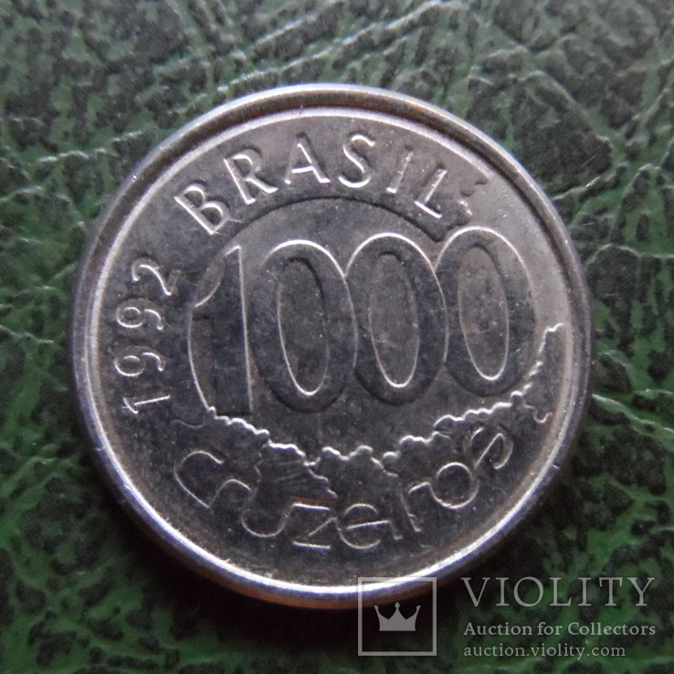 1000 крузерос 1992  Бразилия    ($6.2.37)~, фото №3
