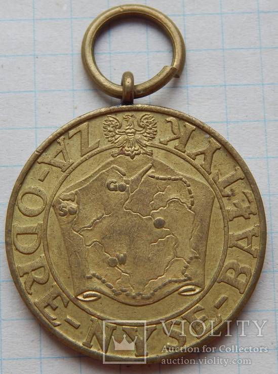 Медаль " За Одер-Нісу-Балтику". Польща., фото №2