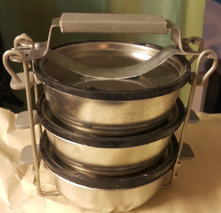 Termokontejner do obiadów z 6-cioma zestawów sudkov ze stali nierdzewnej. ZSRR, numer zdjęcia 5
