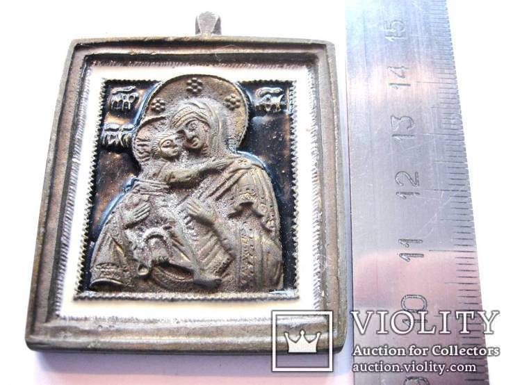 Іконка Богородиці 5х4 см (20-те століття) не бронза