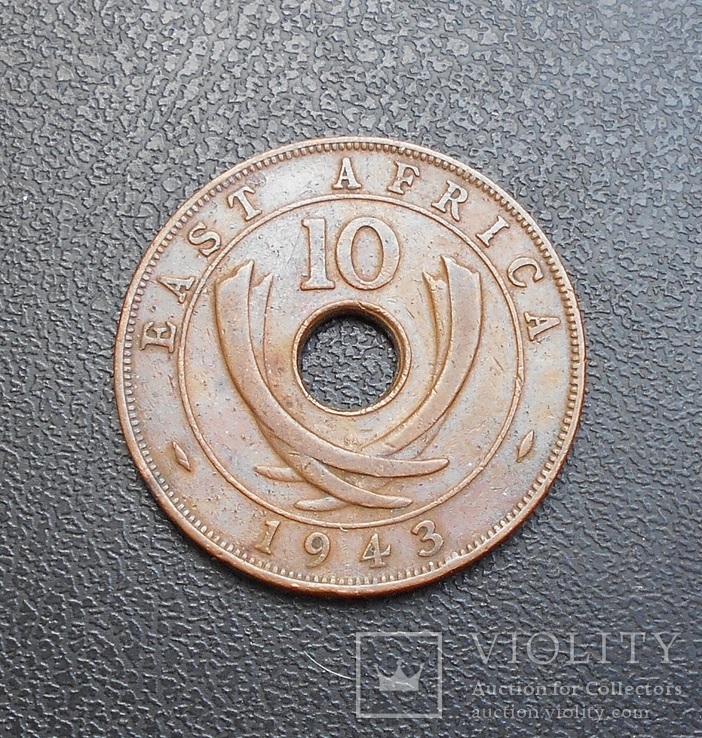 Восточная Африка 10 центов 1943, фото №2