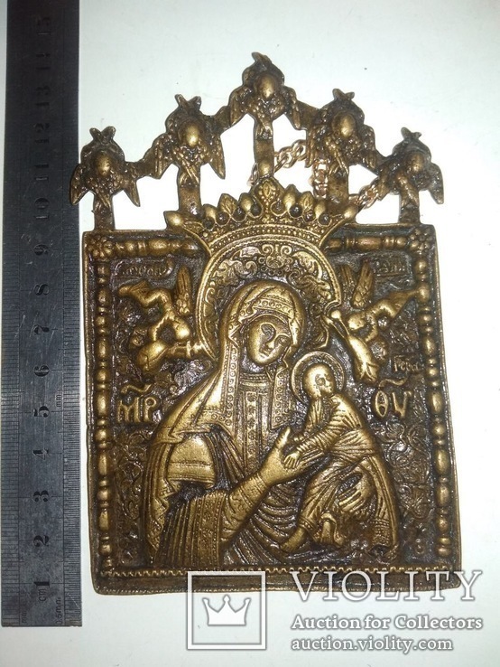 Икона Божией Матери Страстная 18-19 века, фото №6