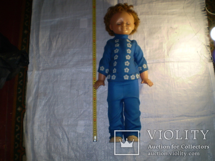 Кукла паричковая на резинках 65 см с клеймом ссср, фото №2