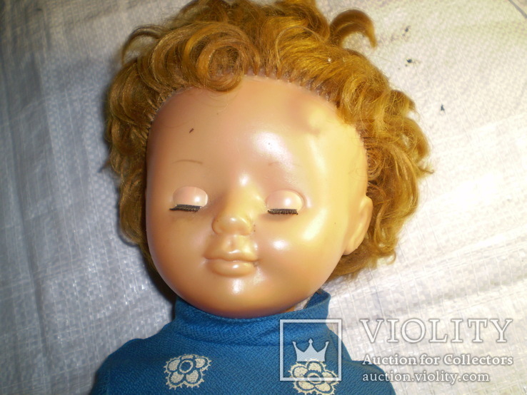 Кукла паричковая на резинках 65 см с клеймом ссср, фото №4