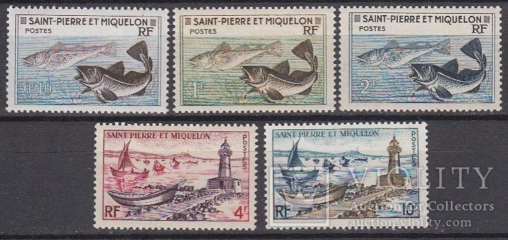 Сен-Пьер и Микелон 1957 Mi 381/85 MNH **