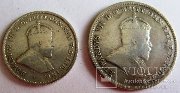 Австралия, набор*4 шт. 1/2 пенни - 1 шиллинг, Эдвард VII (1910-1912), фото №5
