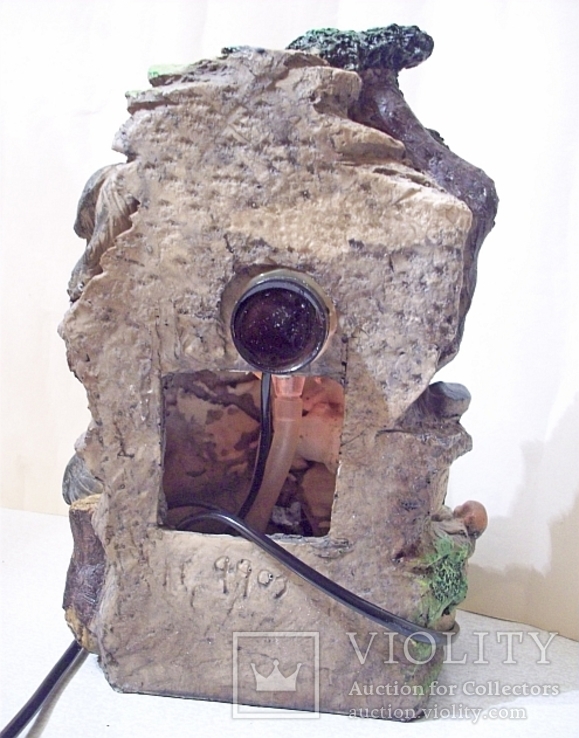 Настольный ночник светильник фонтан «Слоны у горного ручья», фото №9