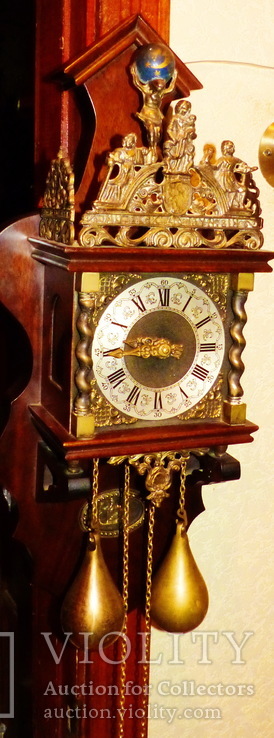 Старинные настенные часы с атлантом. Голландия, фото №3