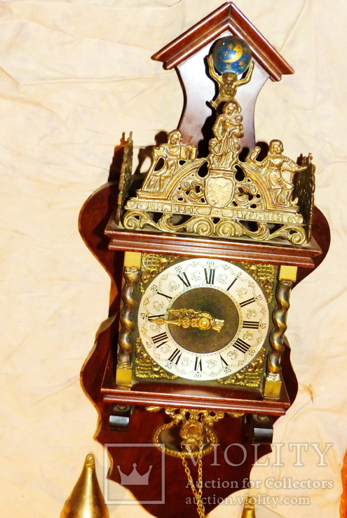 Старинные настенные часы с атлантом. Голландия, фото №5