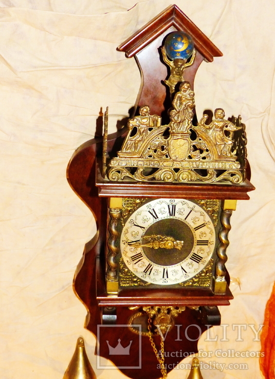 Старинные настенные часы с атлантом. Голландия, фото №6