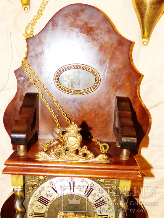 Старинные настенные часы с атлантом. Голландия, фото №7