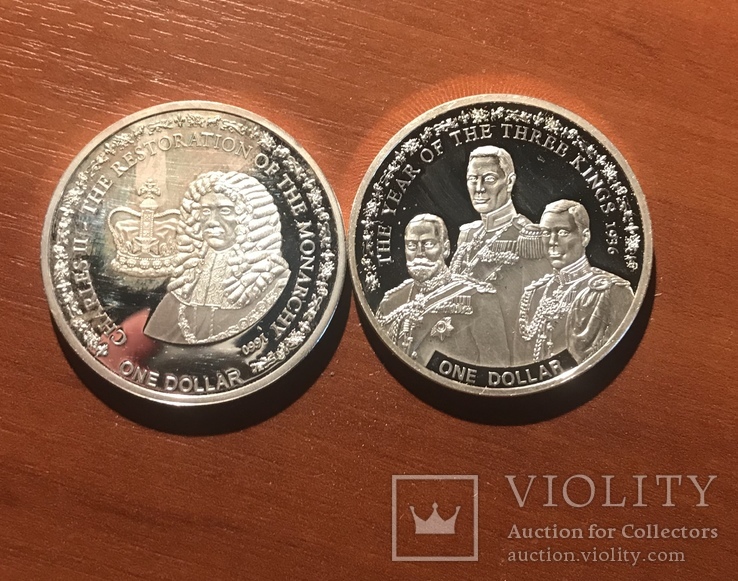 Монеты Фиджи 1 доллар 2 шт 2010 г., фото №2