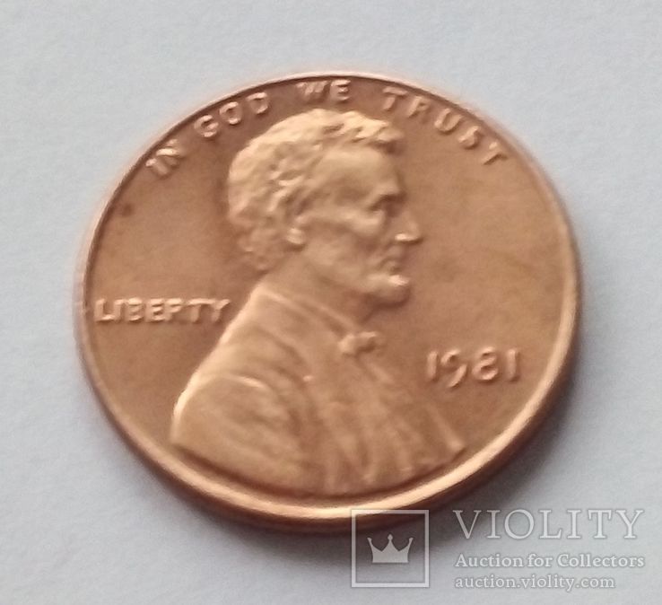 США 1 цент 1981 г., фото №2