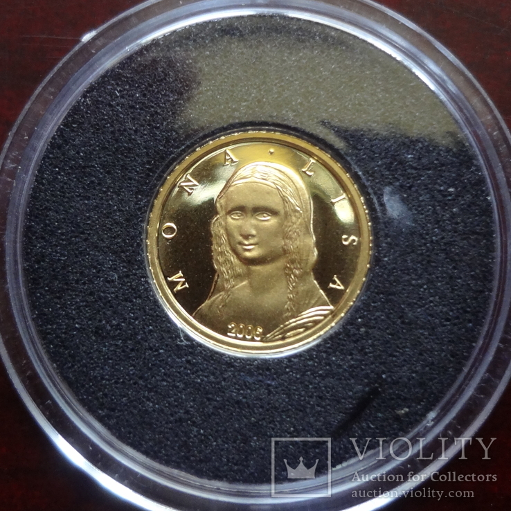 10 франков 2006 Конго  золото 999 Мона Лиза, фото №5