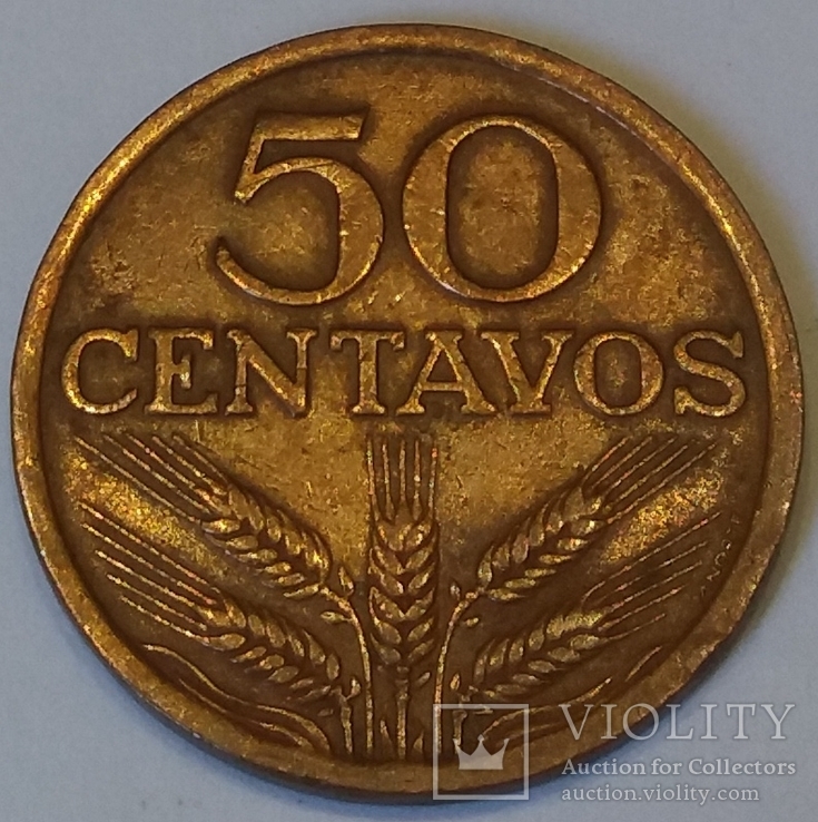 Португалія 50 сентаво, 1973, фото №2