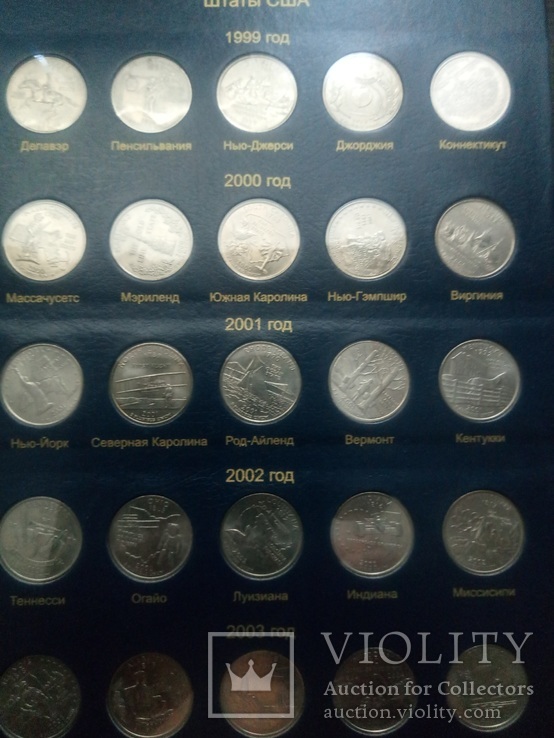 Альбом с футляром и наборами юбилейных монет США, фото №5