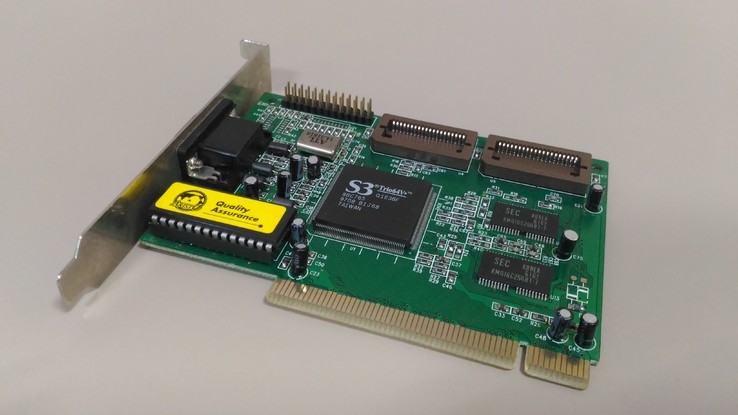 Видеокарта S3 Trio64V+ Q1E3BF 86C765 1mb PCI, numer zdjęcia 3