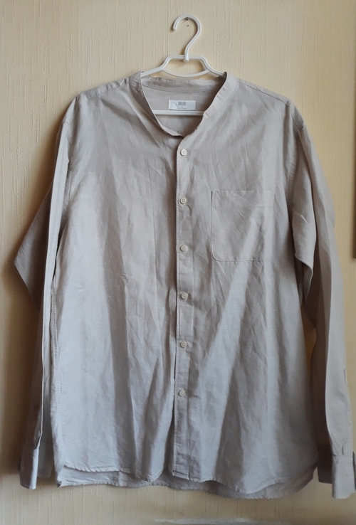 Мужская рубашка uniqlo лен, photo number 4