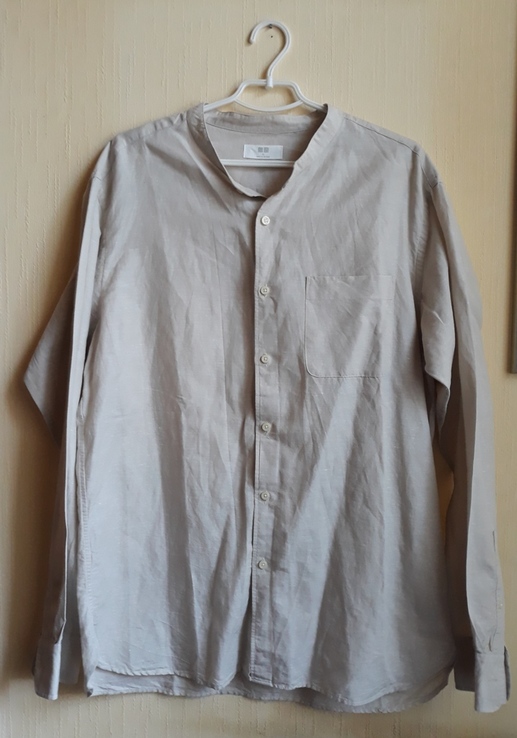 Мужская рубашка uniqlo лен, photo number 2