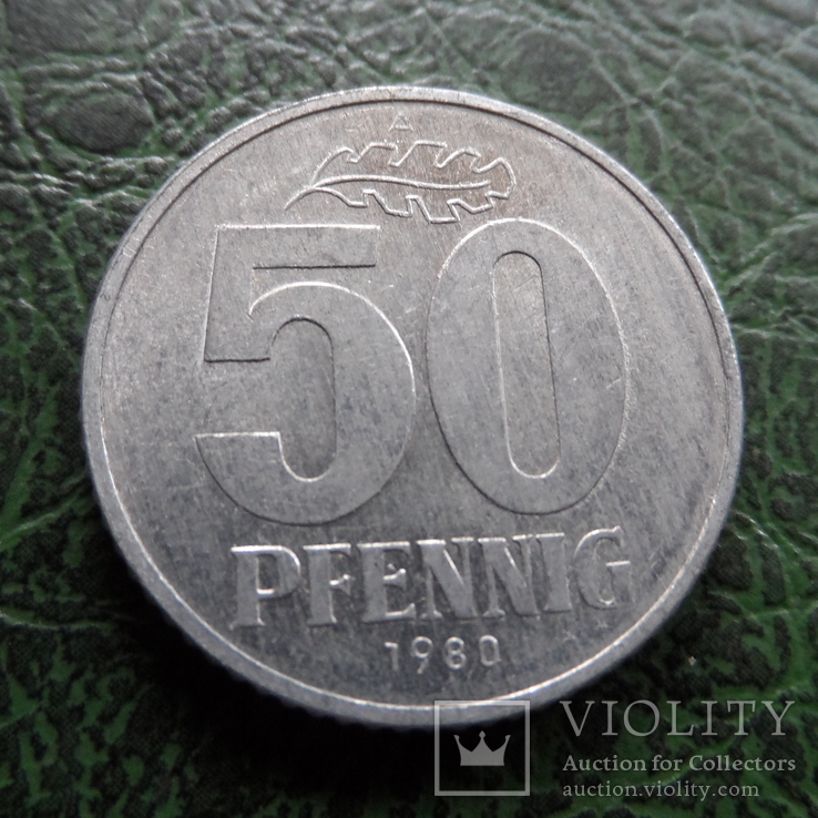 50 пфеннигов  1980  ГДР    ($6.4.21)~, фото №2