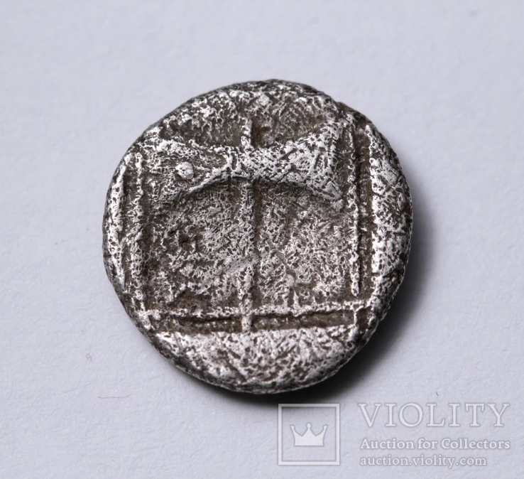 Троада, острів Тенедос, срібна гемідрахма 550-470 до н.е., фото №2