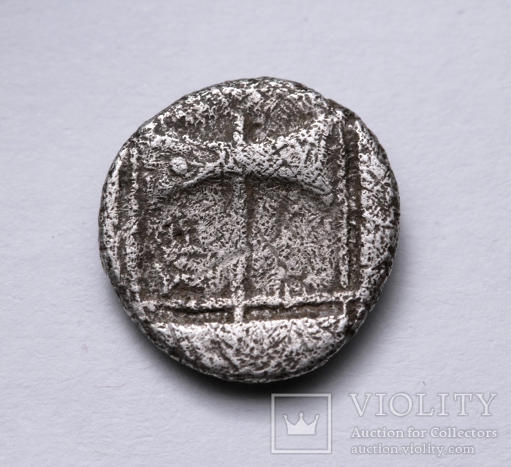 Троада, острів Тенедос, срібна гемідрахма 550-470 до н.е., фото №3