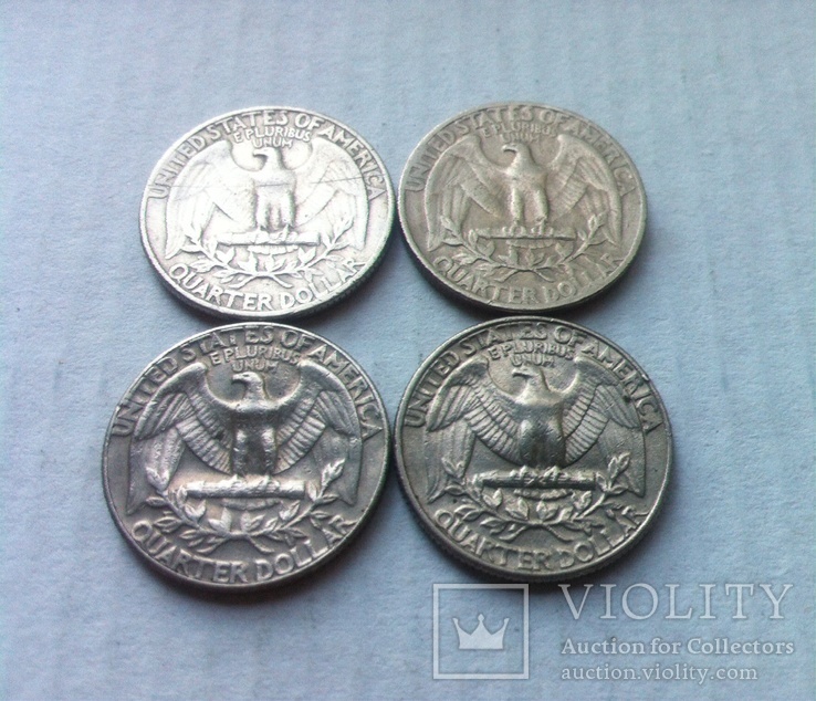 Монеты США 25 центов (4 монеты), фото №5