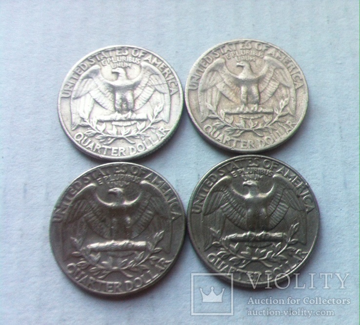 Монеты США 25 центов (4 монеты), фото №6