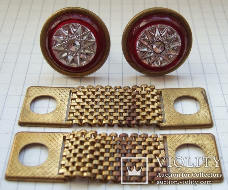 Запонки манжетные позолоченные с браслетиками "Одесса" в коробочке.., фото №4