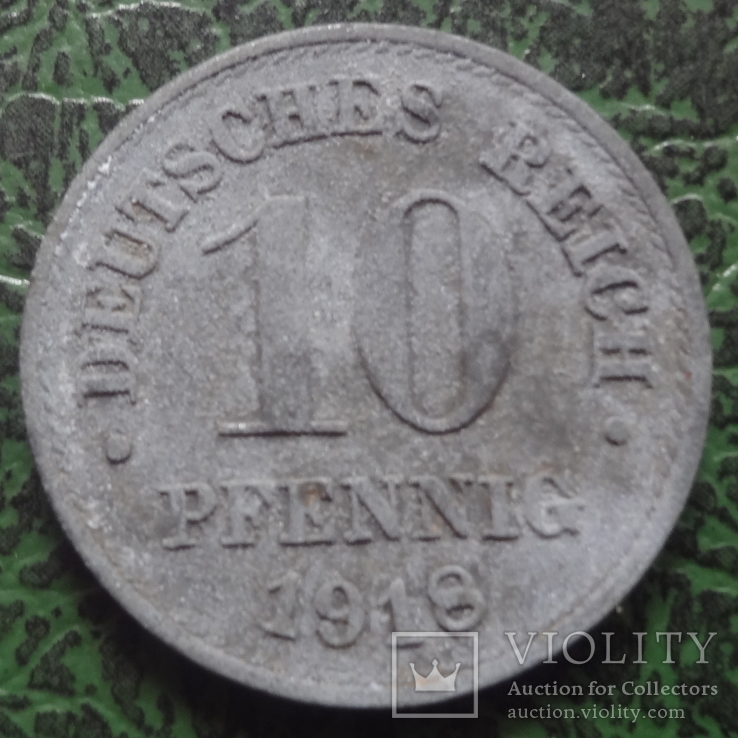 10 пфеннигов 1918  Германия    ($6.4.28)~, фото №3