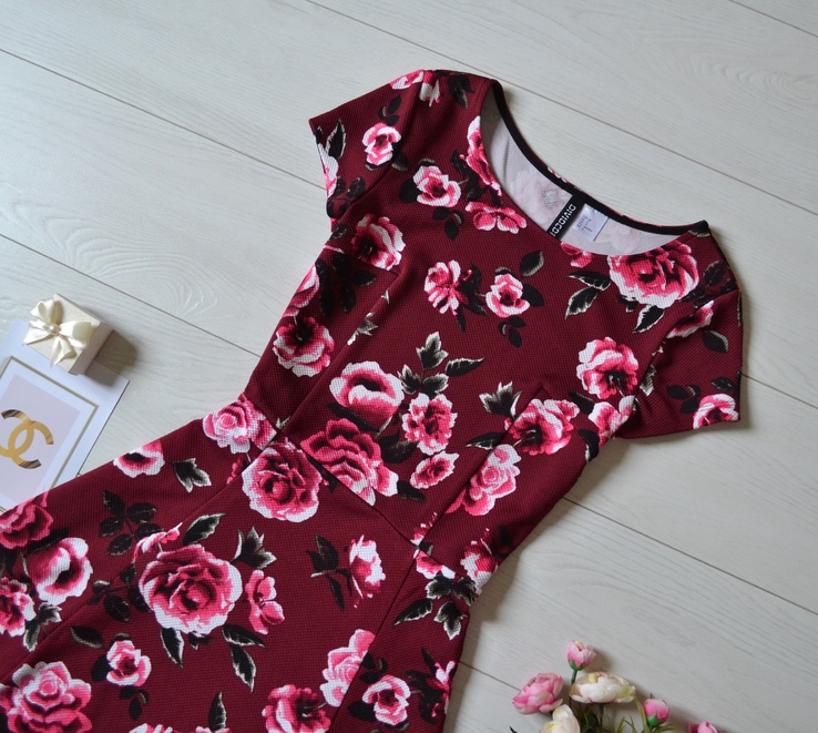 Красиве текстурне плаття в квіти H&amp;M., фото №3