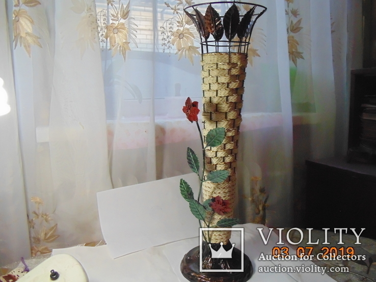 Красивая ваза с металла. 54 см, фото №3